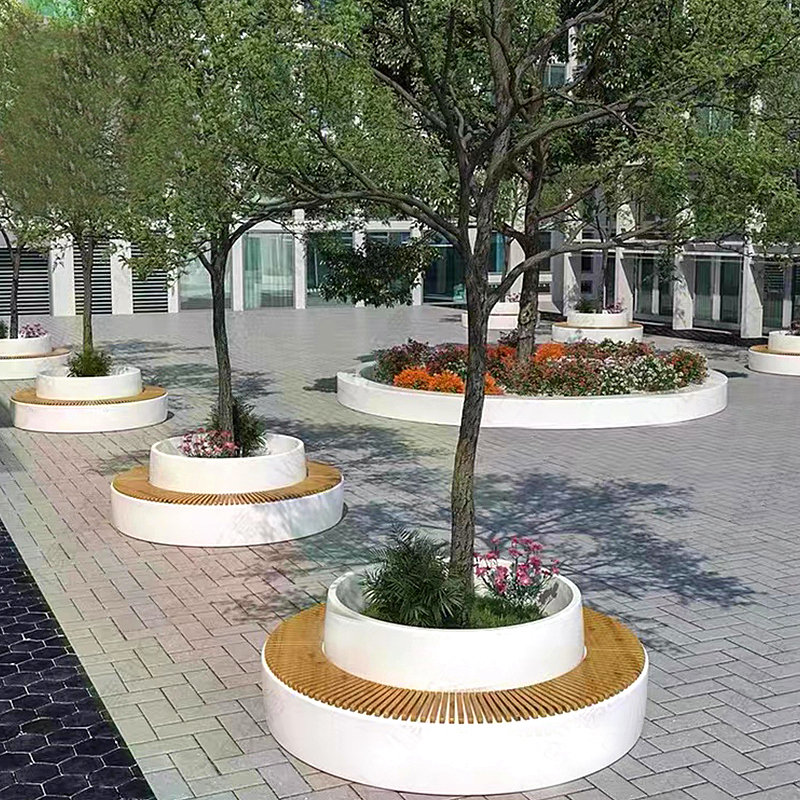 玻璃钢花池坐凳