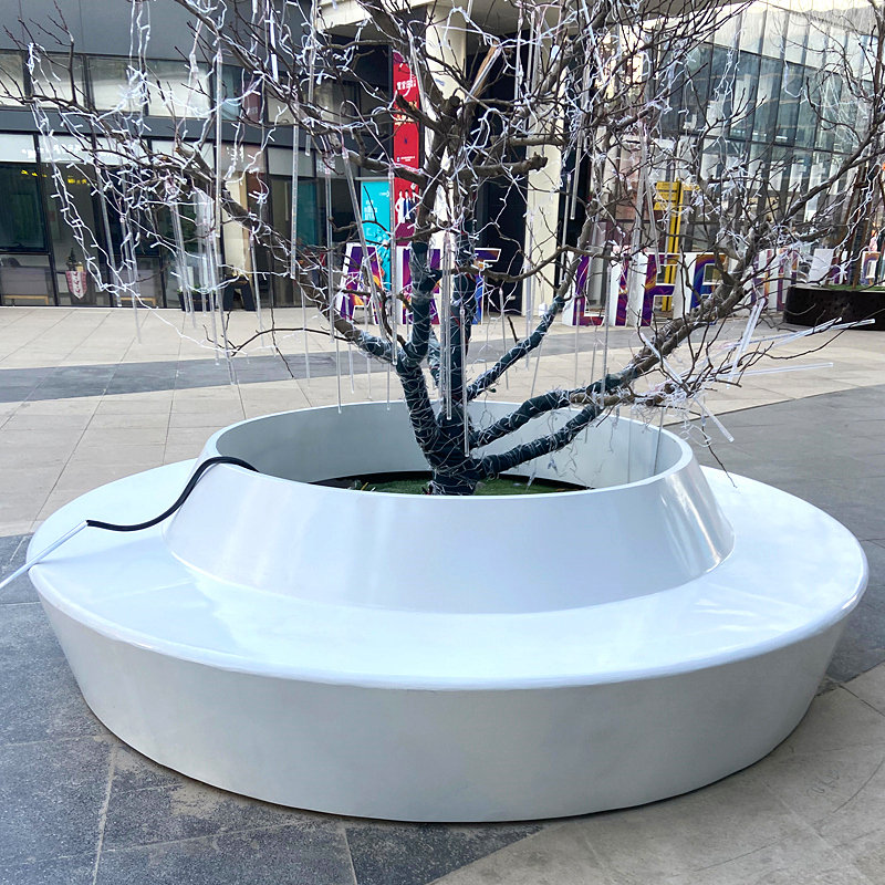 玻璃钢花池坐凳