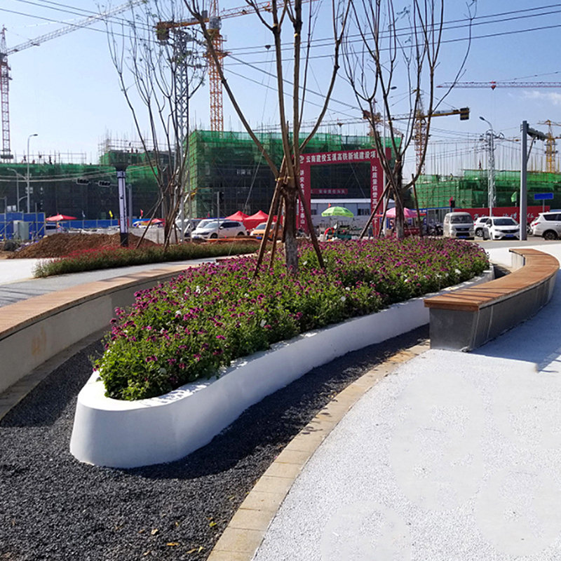 玻璃钢花池坐凳