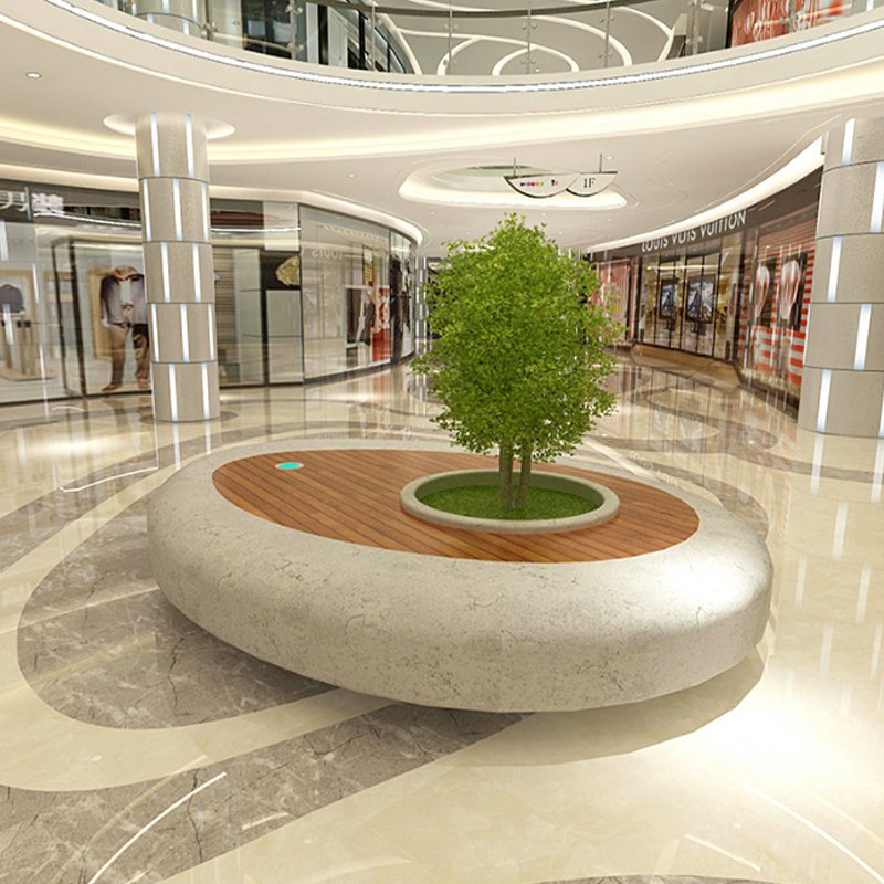 玻璃钢花池坐凳