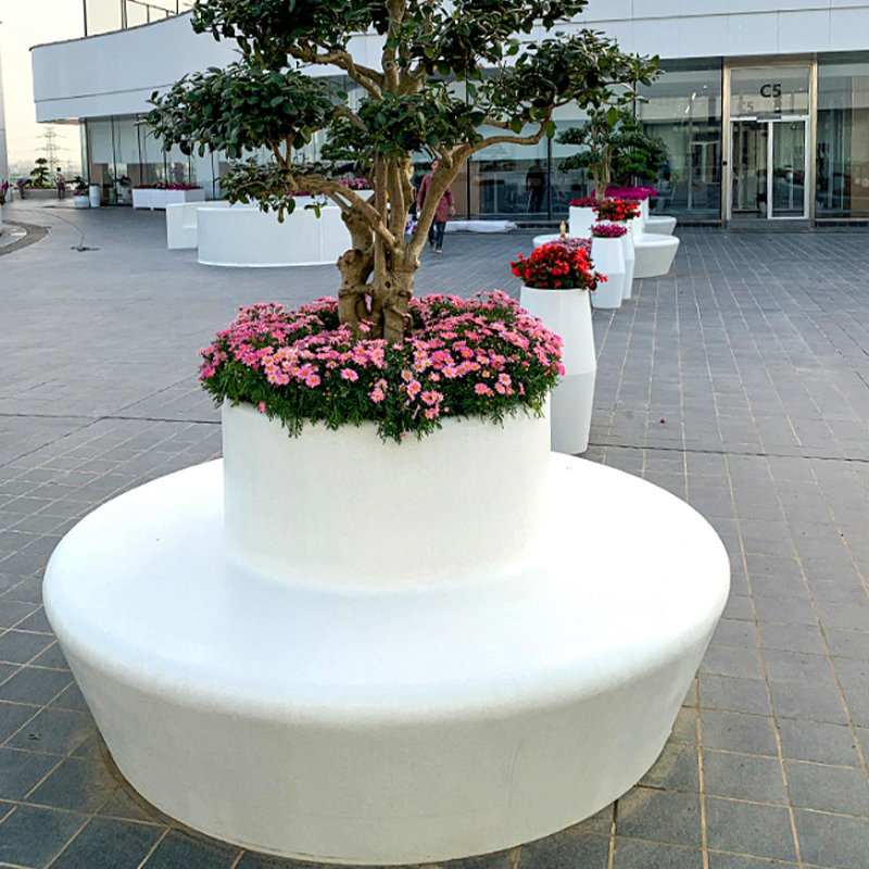 玻璃钢花池坐凳