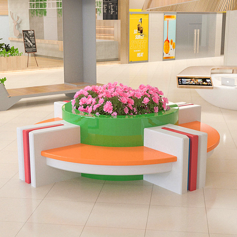 玻璃钢花池坐凳