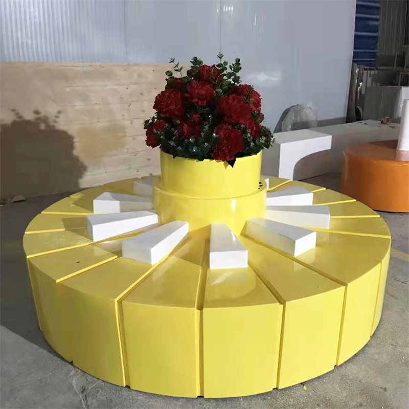 玻璃钢花池坐凳